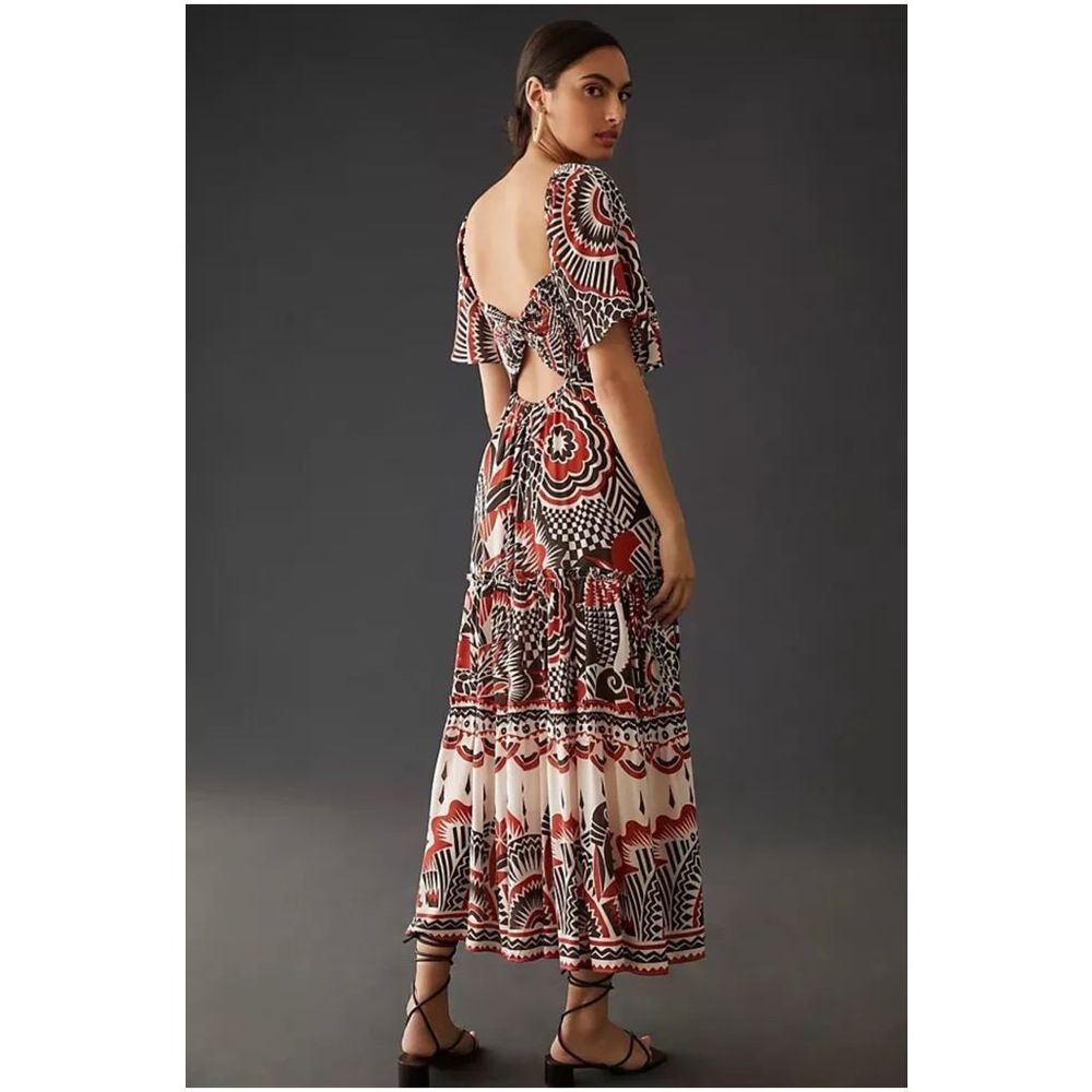 New Anthropologie Tiered Maxi Dress Size XS - Picture 2 of 8